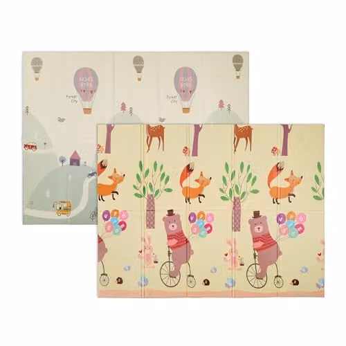 Relaxdays opvouwbare speelmat voor baby's, meerkleurig, B/D: 200 x 150 cm