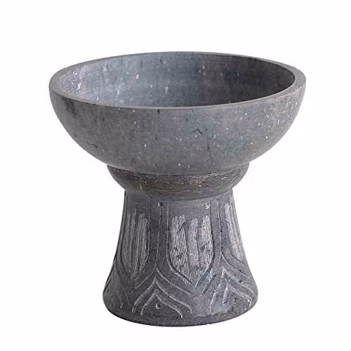 Bitto Räucherkelch Surat Softstone Wierookbrander, grijs, H: 12 cm, Ø: 12,5 cm