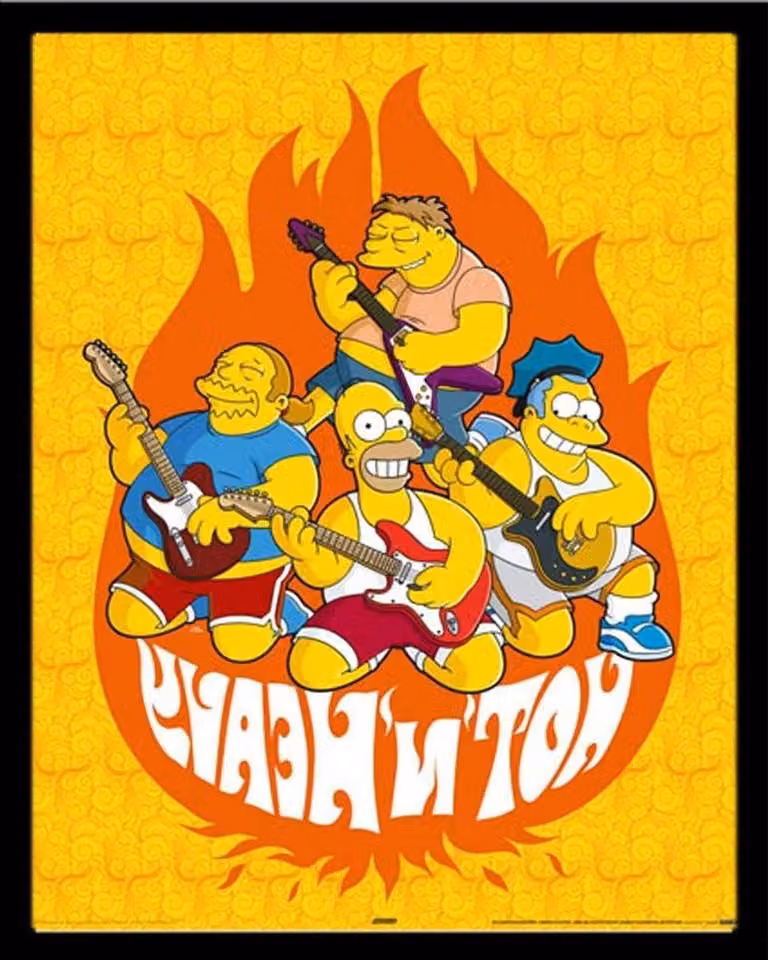 Simpsons Mini Poster Print met Wissellijst - Zwart - 40 x 50 cm