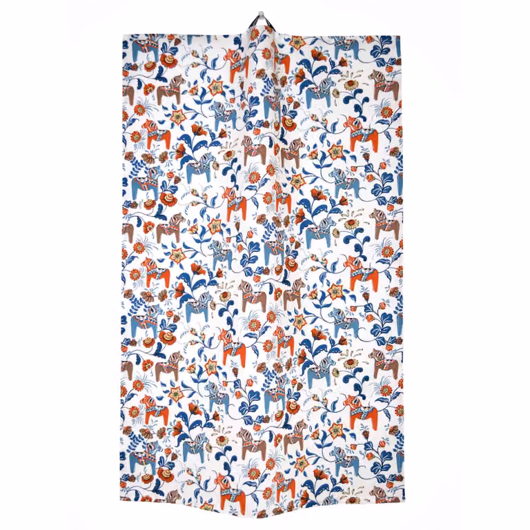Arvidssons Textil Leksand mini keukenhanddoek Blauw-oranje