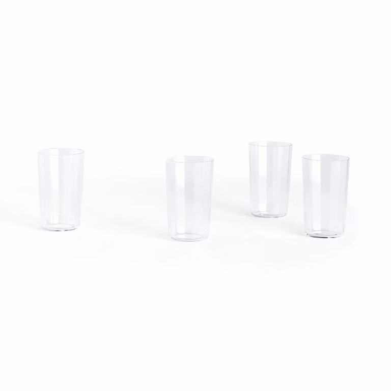 HAY Angle drinkglas 4-pack Medium 10 cm transparent