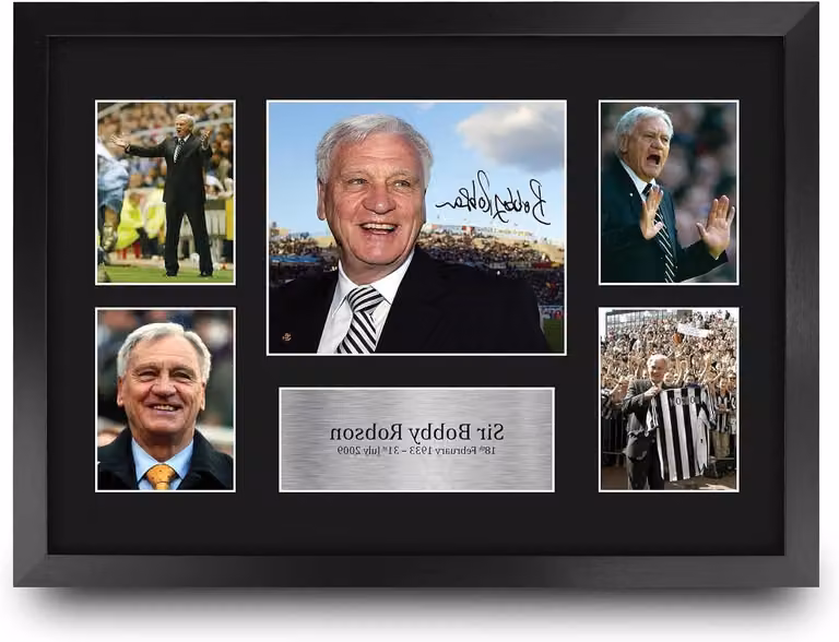 Gedrukte Memorabilia Gesigneerde Foto in Acryl - A3 Formaat - Zwart