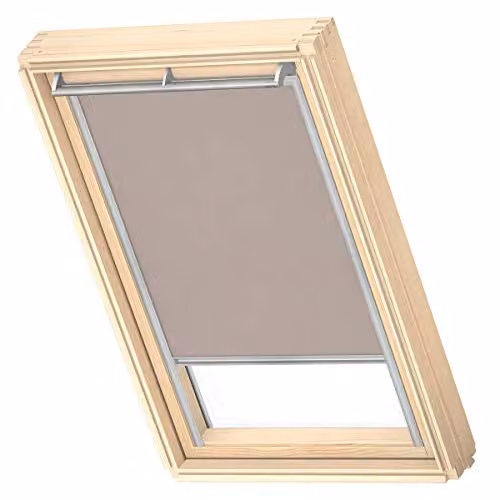 VELUX Lichtdoorlatend Rolgordijn RFL met grijze geleiders, UK08, Light Taupe