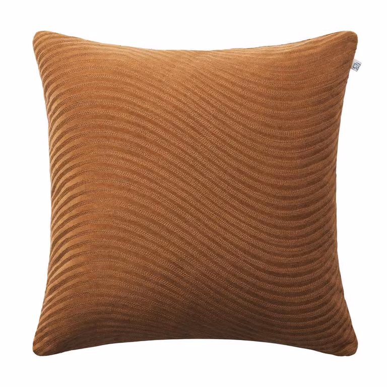 Chhatwal & Jonsson Kunal kussenhoes Cognac 50 x 50 cm