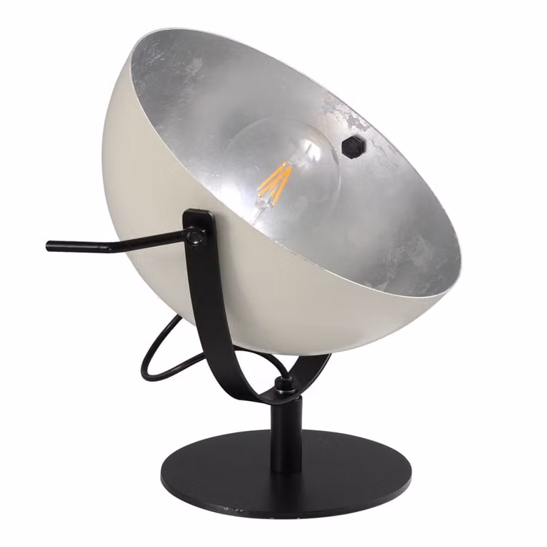 Masterlight Industria Uplighter wit en zilver, 30 cm