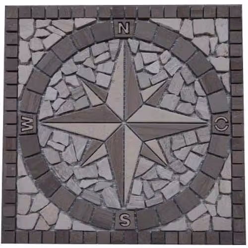 Natuursteen Mozaïek Tegel Windroos Marmer 30 x 30 cm Naturel 032