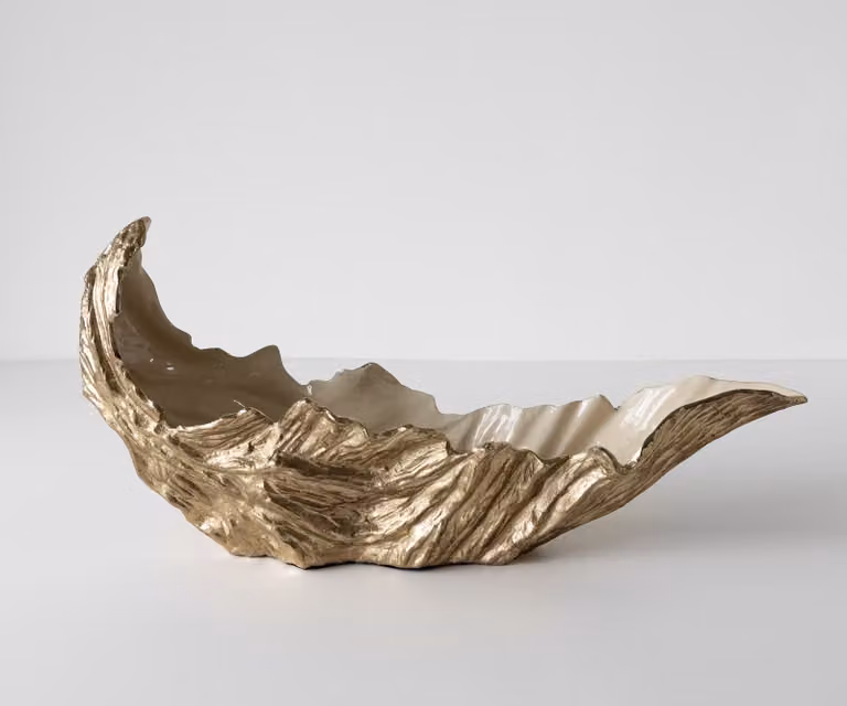 Delife Schaal Maris Handgemaakt Aluminium Ivory B78 x D24 x H38 cm