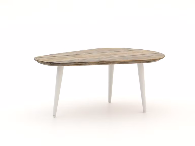 ROUGH Furniture Loungetafel ROUGH Rechthoekig Teakhout Bruin Grijs B/D/H: 116 x 86 cm