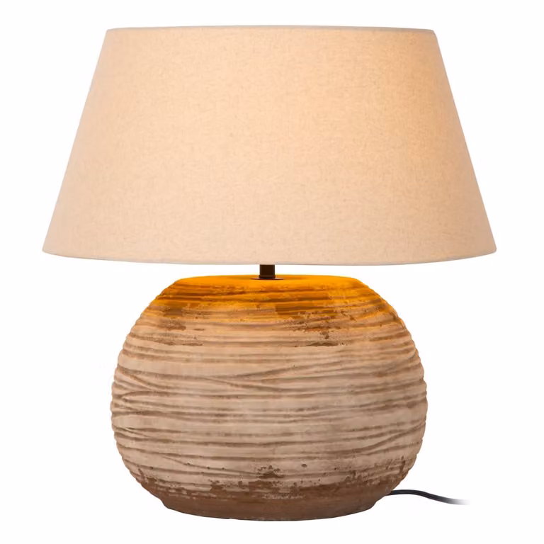Lucide Denise Tafellamp Bruin Beige Diameter: 55 cm