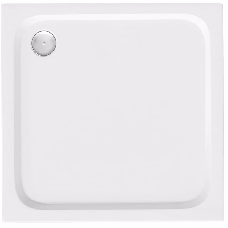Rea Douchebak Belmond White 90x90 met geborsteld koper afdekking
