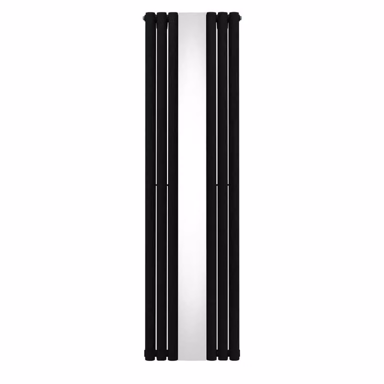 Monster Shop Ovaal verwarmingsradiator met spiegel - Zwart - B: 180 cm, H: 50 cm