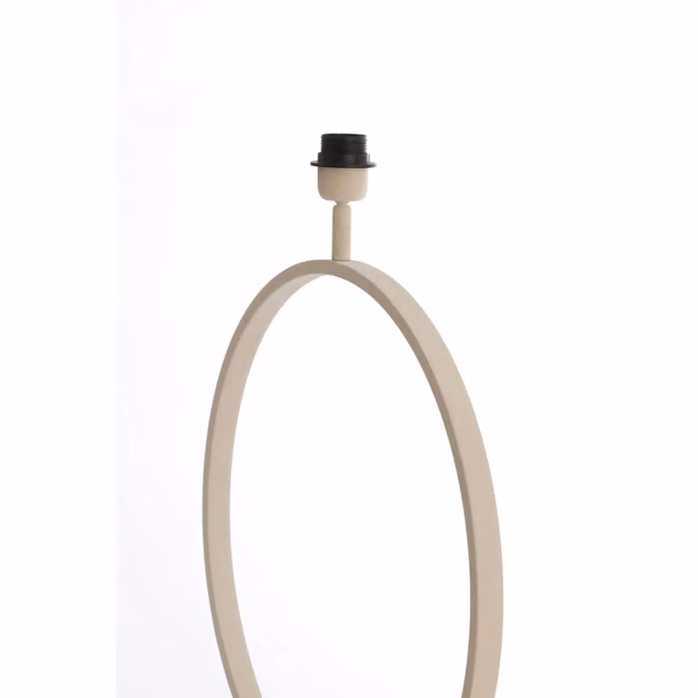 Light en Living Lampvoet LIVA modern beige metaal H x B x D: 59 x 50 x 15 cm