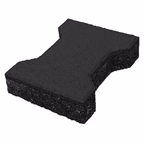 Vivol Rubberen baksteen H-vorm antislip valbescherming zwart 43 mm