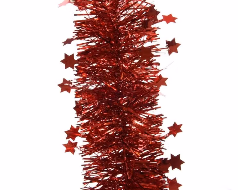 Decoris Sterguirlande in glans kerstrood