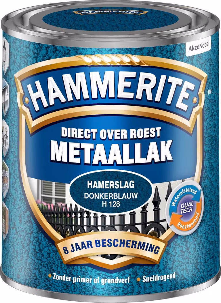 Hammerite Metaallak Hamerslag Donkerblauw 750 ml