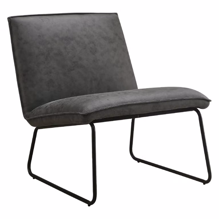 Nest of Nora Fauteuil Lokan - Relaxstoel - Antraciet microleder