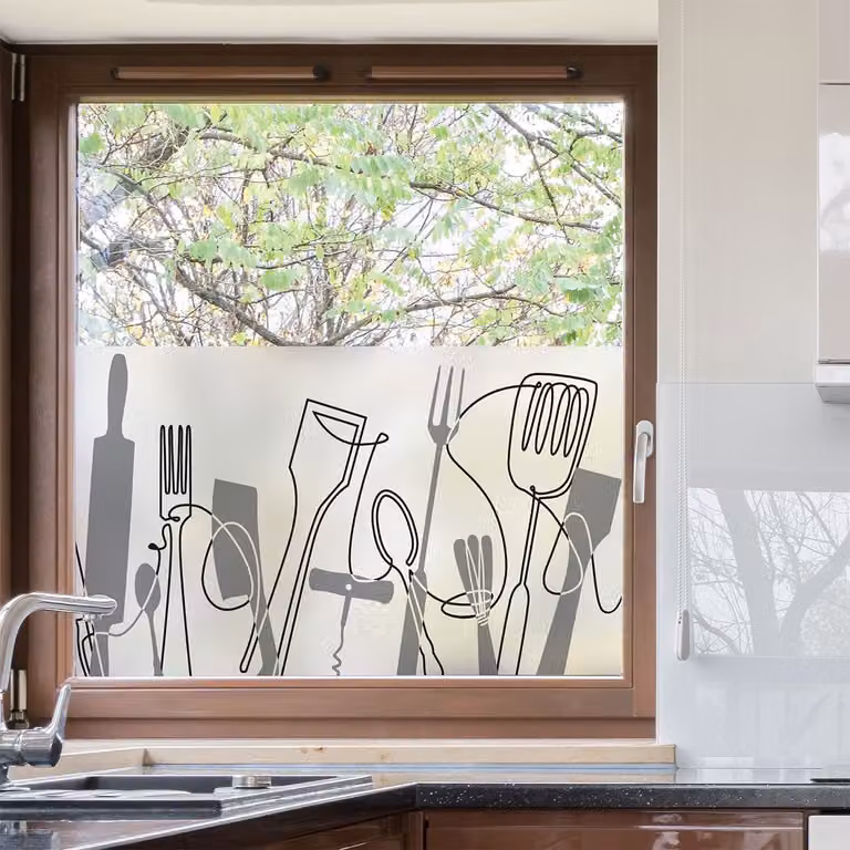 Ambiance Privacy Raamfolie Sticker voor Ramen en Douchedeuren, 40 x 100 cm