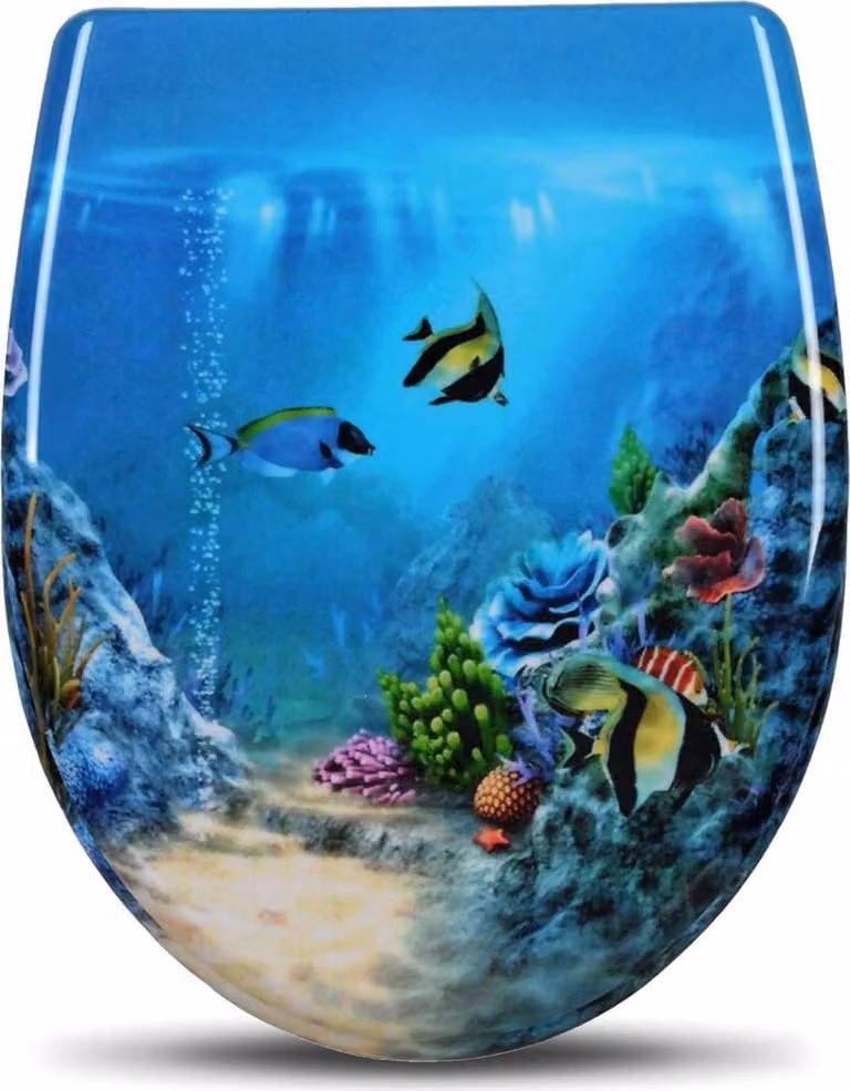 Happyment toiletzitting met Fischdesign, Softclose en Antibacterieel, Universeel