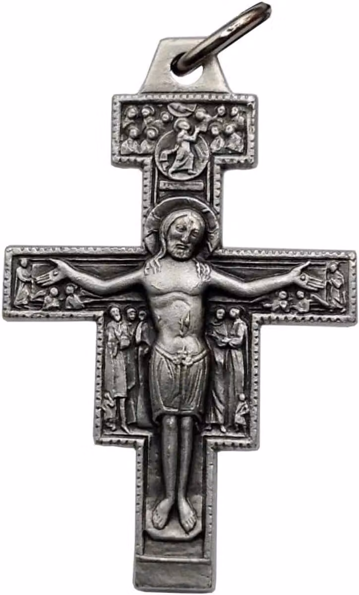 San Damiano Kruisbeeld Reproductie - Religieuze Decoratie - Gesprek met Sint Franciscus