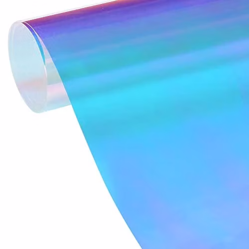 Blueshyhall Chameleon Raamfolie, Blauw, Regenboogeffect, 75 x 300 cm