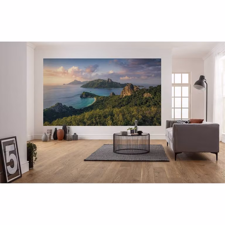 home24 Fotobehang Monkey Island, Multicolour, Breedte: 350 cm, Hoogte: 200 cm