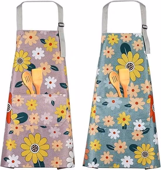 Damen Keukenhanddoek 2-delig, Waterdicht en Oliebestendig, Multicolour