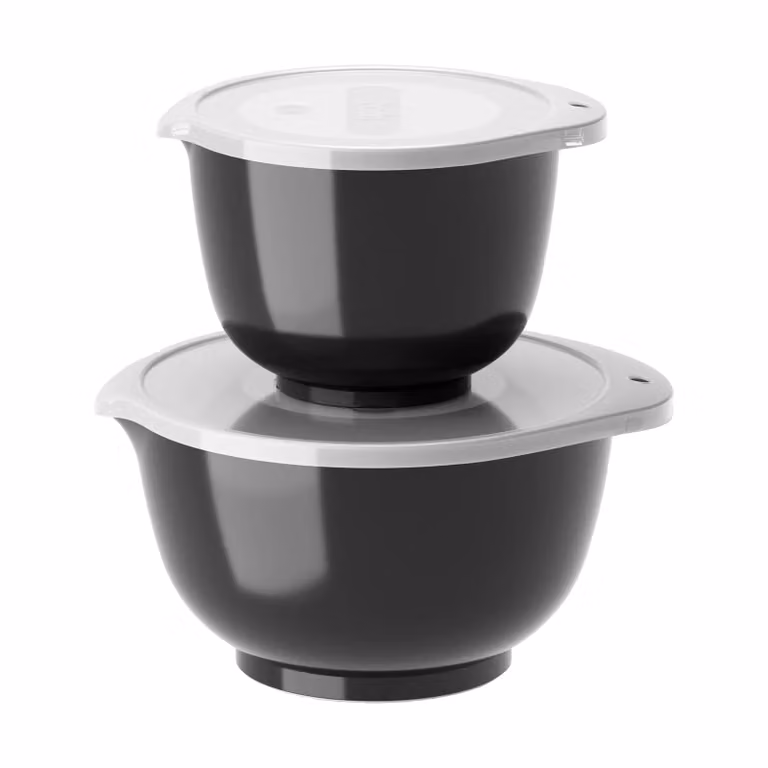 Rosti Margrethe Beslagkom Set - 4 delig - 1,5 en 3 L - Carbon Black (zwart)