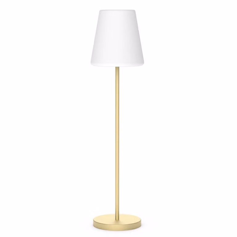 Newgarden Lola Slim 180 Zonne-energie Vloerlamp, Dimbaar, Messing/Goud