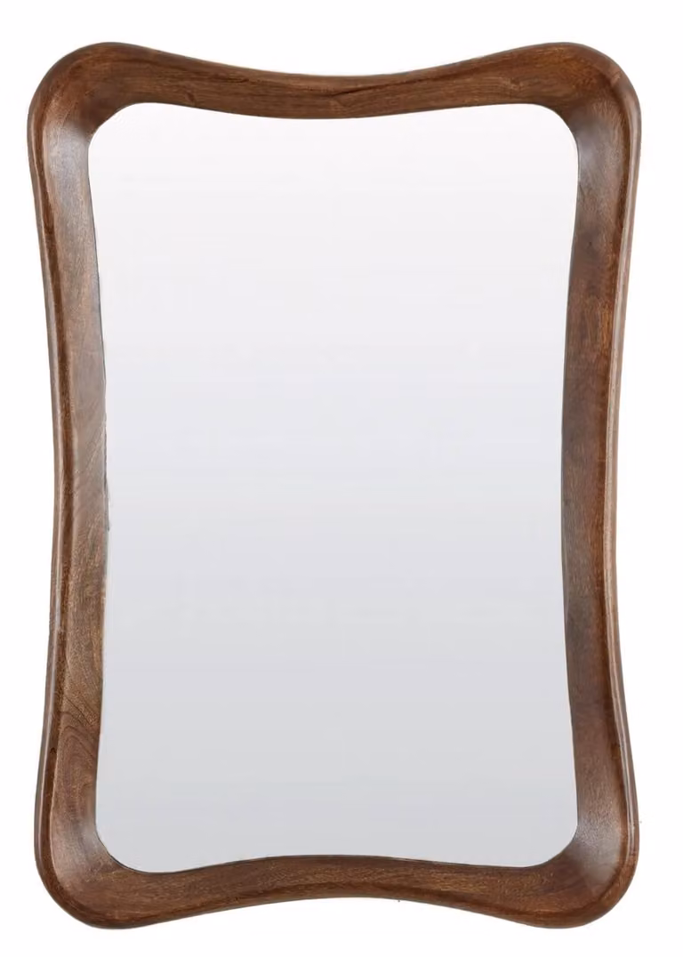 Light en Living Alamos Spiegel, Roodbruin Hout, B: 68 cm, D: 6 cm, H: 100 cm