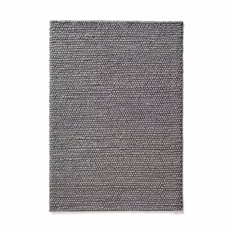 HAY Peas wollen vloerkleed Medium grey 140 x 200 cm