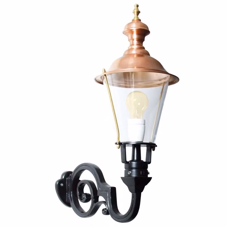 Nostalgische muurlamp Amstel M zwart KS Verlichting