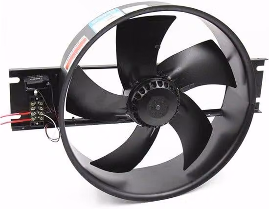 Axiale Ventilator Zwart met Koperen Wikkeling - 46 x 44 cm