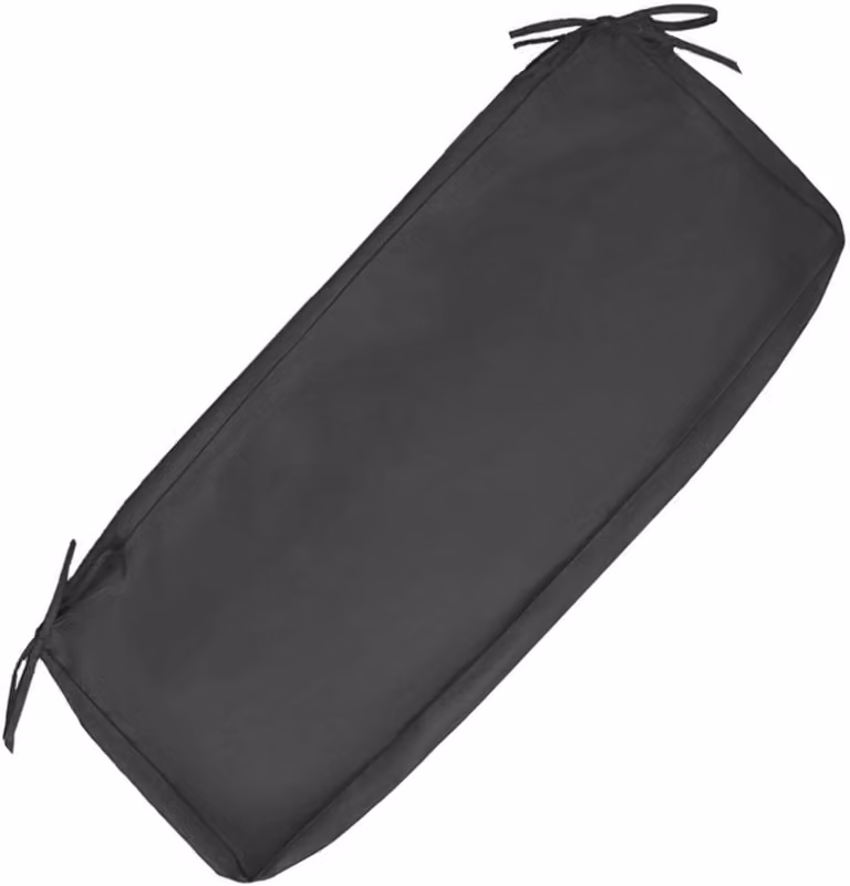 Donkergrijze bankkussenhoes met antislipbodem voor uw bank, B/D/H: 120 x 50 x 10 cm