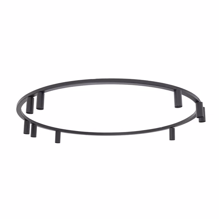 Lyora Fourty ronde opbouwspots 9x GU10 - zwart - aluminium