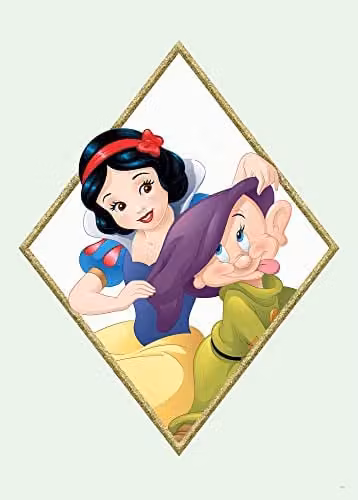 Komar Disney Snow White & Dopey Poster, Multicolour, 50 x 70 cm