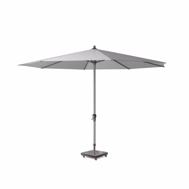 Platinum Riva stokparasol met centrale pool, grijs, Ø 350 cm