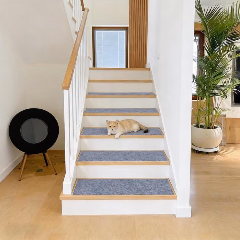 Set van 5 antislip zelfklevende trapmatten in beige, breedte: 40 cm, diepte: 50 cm