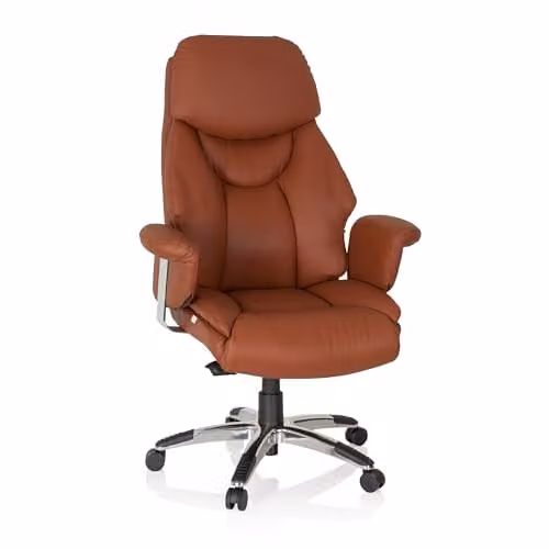 hjh OFFICE Prado XXL managersstoel - Echt leer - Bruin