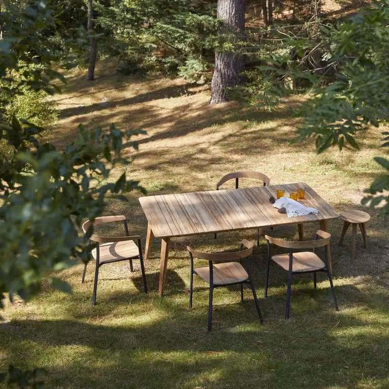 Tikamoon Tuintafel van massief teak, Bruin, B/D/H: 200 x 100 x 75 cm