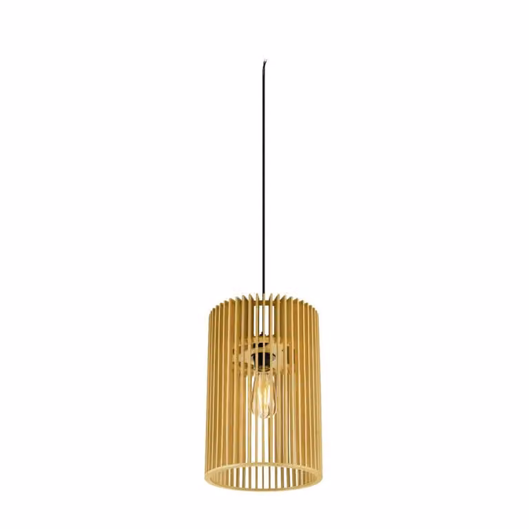 SLV Wud PD Hanglamp Cilinder van Hout en Metaal - Diameter: 25 cm