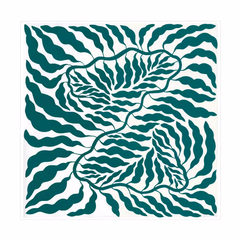 Fine Little Day Poster Groen 70 x 70 cm