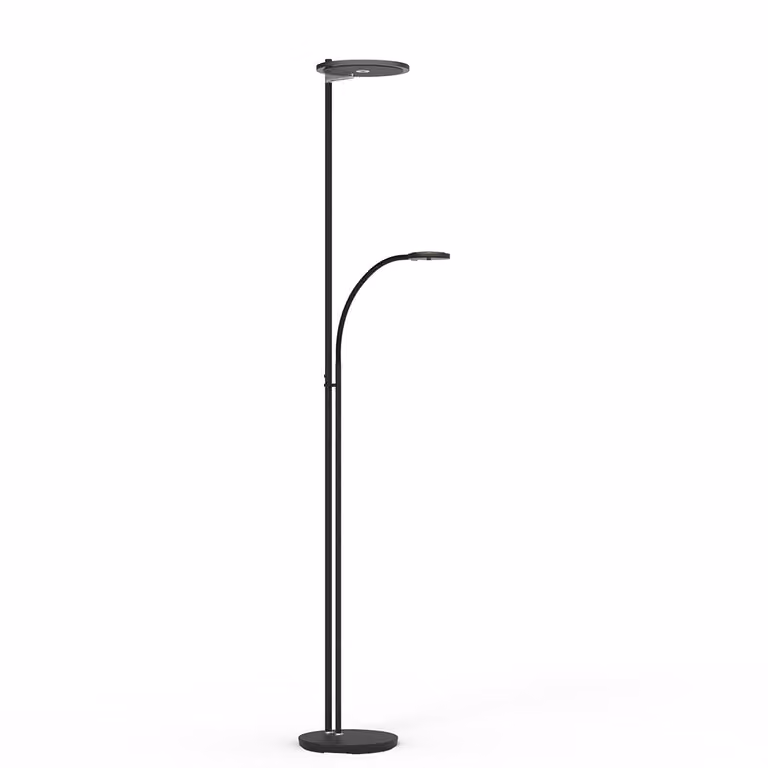Steinhauer Turound Led leeslamp met 2 lampen, zwart, Hoogte: 187 cm