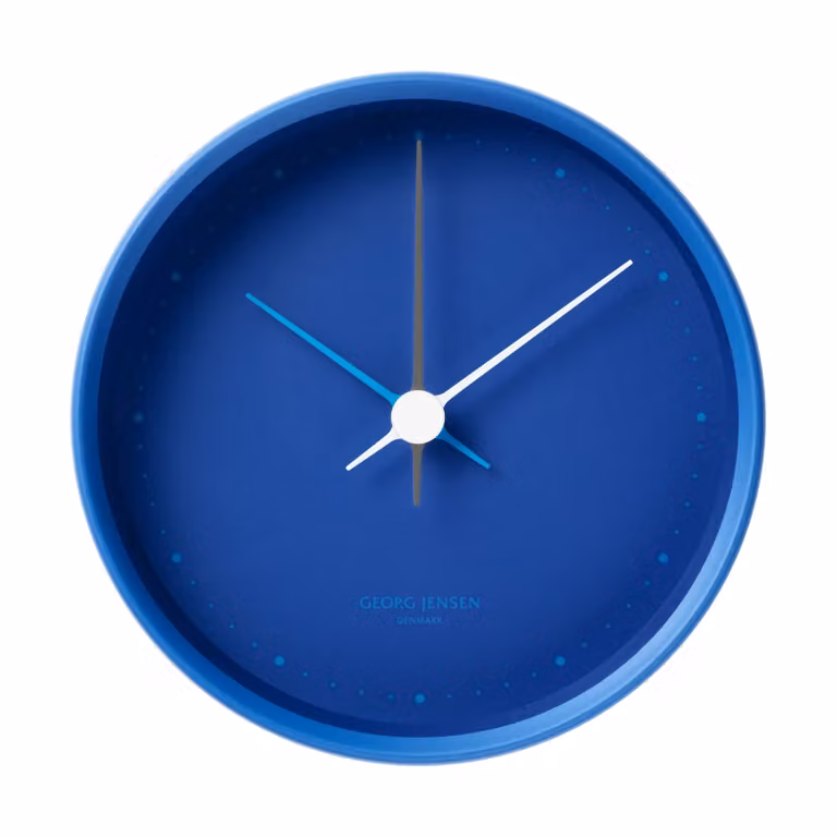 Georg Jensen Koppel wandklok Iconic blue Ø10 cm