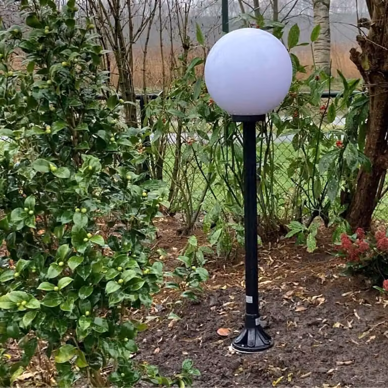 Lyora Bolstaande vloerlamp met opaal bol, wit, Hoogte: 131 cm