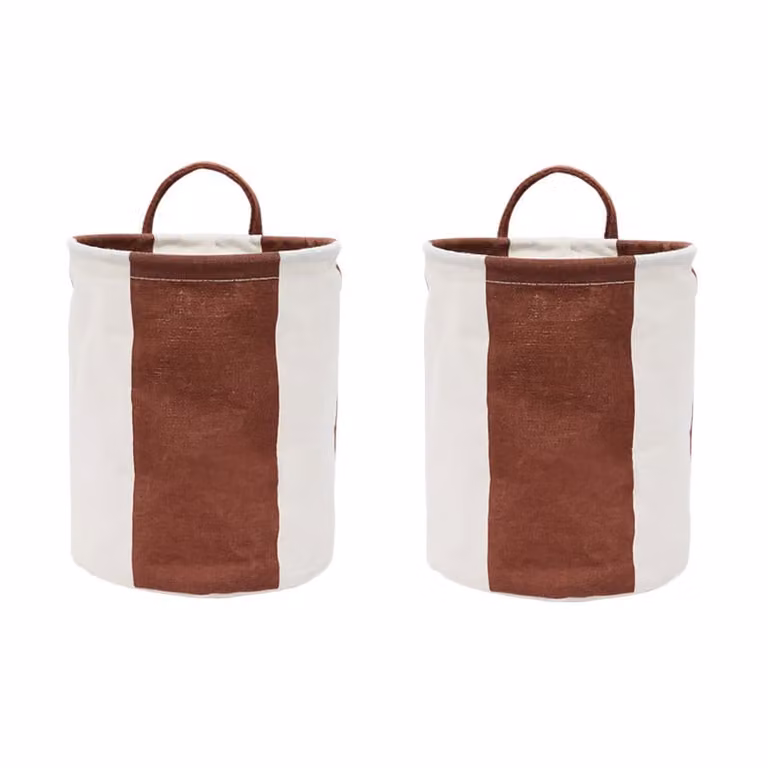 OYOY Kara opbergmand small 2-pack Nutmeg Ø18 x 22 cm