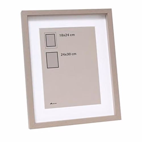 Deknudt Frames S223K7P1 Diepe fotolijst met houtlook in taupe, 50 x 70 cm