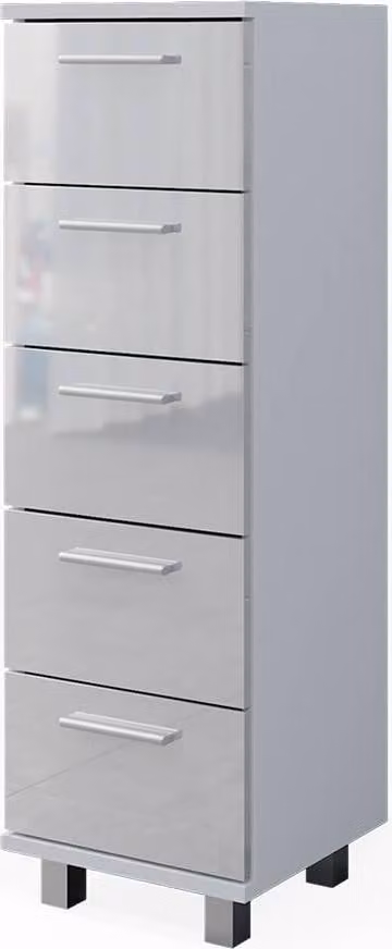 Vicco Ilias Badkamerkast Wit Hoogglans, Hoogte: 95 cm