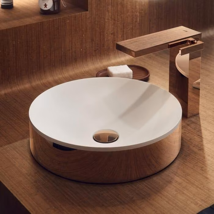 Hansgrohe AXOR Suite wastafelblad gepolijst roodgoud Breedte: 300 cm