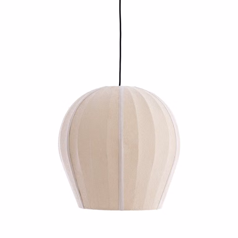 Light & Living Zagori Bouclé hanglamp - Beige/Bruin - Ø 44 cm