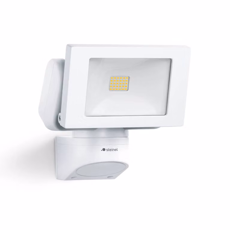Steinel LS 150 LED buitenlamp wit, verstelbare aluminium floodlight voor de tuin
